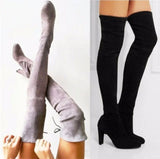 Niulatu Women Boot Fashion Suede Women Over The Knee Boot Lace Up Sexy High Heels Shoes Woman Slim Thigh High boot Women fr5 DJSE