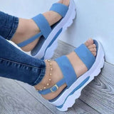 Niulatu Women Sandals Fashion Ladies Platform Sandals Woman Summer Sandals Buckle Non-Slip Beach Sandals Women Wedge Shoes DJSE