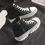 Niulatu Spring New Style Women Casual Shoes Platform Sneakers PU Leather Shoes Woman High Top White Shoes Tenis Feminino DJSE