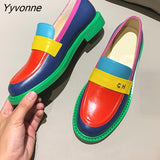 Niulatu Women Flats 2025 Genuine Leather Sneakers Round Toe Slip On Chunky Loafers Flats Platform Brogues Ladies Summer Gladiator Shoes DJSE