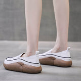 Niulatu White Loafers Women Trend Slip on Flat Casual Shoes for Women's Sneakers Fashion Platform Shoes Zapatillas Deporte DJSE