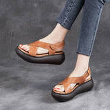 Niulatu Fashion Sandals Women's New Summer Platform Flat Wedge with Retro Casual Roman Shoes Outdoor Comfortable Sports Shoes DJSE