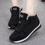Niulatu Women Sneakers 2025 Keep Warm Winter Sneakers With Fur Winter Shoes For Women Black Sports Chaussure Femme Couple Tennis female DJSE