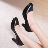 Niulatu 32-43 Formal Court Stilettos High Heels Shoes Women 2025 Shallow Soft Leather Platform Pumps for Wedding Model Party DJSE