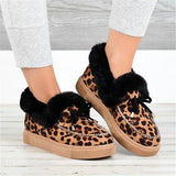 Niulatu Winter Flat Shoes Woman Warm Snow Boots Ladies Fur Ankle Boots Plus Size Bee Fashion Moccasins Footwear new DJSE