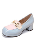 Niulatu Spring Women's Shoes British Style Thick Bottom College Style Color Matching Casual Loafers Fashion Women's Shoes DJSE