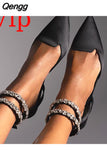 Niulatu 2025 Summer Shoes Sandals Women Fashion Solid Pointed Toe Flat Women's Sandals Sexy Party Wedding Luxury Ladies Sandals DJSE