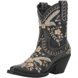 Niulatu Estern Boots For Women Ankle Bootie Cowboy Cowgirls Flower Print Fashiin Chunke Heel Slip On Shoes 2025 DJSE