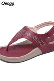 Niulatu Woman Retro Sandals Women Flip Flops Female Hook Loop Thong Beach Shoes Casual Flat Ladies Sewing Outside Sandals Summer DJSE