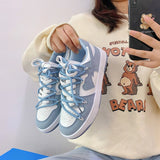 Niulatu Women¡¯s Sneakers Haze Blue Love Breathable Students Casual Sports Shoes Women Couple Borads Shoes Men Outdoor Sneakers DJSE