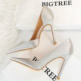 Niulatu Shoes Serpentine Woman Pumps Metal Stiletto High Heels 2025 New Designer Women Heels Sexy Party Shoes Lady Plus Size 43 DJSE