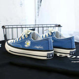 Niulatu New Korean Style Ulzzang Daisy Canvas Shoes for Women 45 White Black Yellow Green Purple Color sneakers women DJSE
