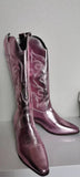 Niulatu Cowgirl Western Boots for Women 2025 Zip Embroidered Pointed Toe Stacked Heel Mid Calf Autumn Trendy Boots Shoes DJSE