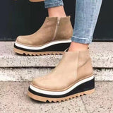 Niulatu Women Platform Heels Ankle Boots Wedges Casual Fashion 2025 Booties Woman Punk Thick Bottom Shoes Zapatos De Mujer DJSE