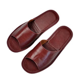 Niulatu Cow Leather slippers couple indoor non-slip men women home fashion casual single shoes TPR soles spring summer DJSE