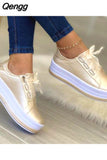 Niulatu Fashion Women Flats Solid Skateboard Shoes Comfortable Casual Pu Sneakers Female Platform Lace-Up Sneakers Footwear DJSE