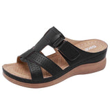 Niulatu Women Shoes Summer Premium Orthopedic Female Platform Wedges Open Toe Sandals Retro Anti-slip Leather Casual Fashion Shoes DJSE