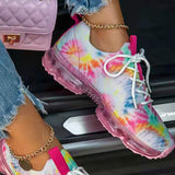 Niulatu Women Breathable Mesh Sneaker 2025 Woman Lace Up Vulcanized Ladies Comfortable Women's Casual Flat Female Tennis Shoes Plus Size DJSE