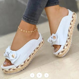 Niulatu Wedges Shoes for Women Open Toe Beach Female Sandals Multicolor Slingback Sandals Platform Sandalias De Mujer DJSE