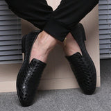 Niulatu Men's Shoes Luxury Brand Classic Fashion Formal Wedding Dress Shoes Men's Oxford Shoes Zapatos Hombre Woven Leather Shoes 2 DJSE