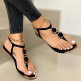 Niulatu Gladiator Women Sandals Buckle Flat Shoes Woman Flip Flops Ladies Thong Bohemia Sandalias Mujer Summer Beach Shoes Female DJSE