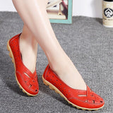 Niulatu Women Flats Soft Genuine Leather Flat Shoes Woman Loafers Oxford Shoes For Women White Shoes Moccasins Slipony Plus Size DJSE