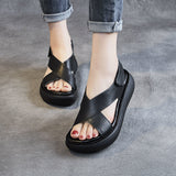 Niulatu Fashion Sandals Women's New Summer Platform Flat Wedge with Retro Casual Roman Shoes Outdoor Comfortable Sports Shoes DJSE