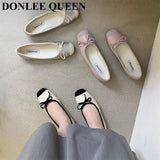Niulatu Women Flats Ballet Shoes Fashion Bow Knot Shallow Ballerina Soft Moccasins Female Driving Loafers 2025 Zapatillas Mujer DJSE
