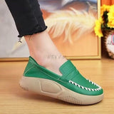 Niulatu Women Shoes Platform Flats Sports Autumn Spring Fashion New 2025 Sneakers Walking Loafers Casual Running Hiking Pu Leather Shoes DJSE