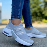 Niulatu Women Sneakers Women Vulcanized Shoes Casual Platform Solid Color Hook&loop Female Walking Shoes Wedge Sports Shoes DJSE