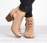 Niulatu 2025 New Spring Summer Sexy Casual Rome Ankle Boots Ladies Sandals Women's Shoes Middle High Heels Large Size 43 Black DJSE