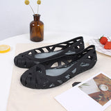 Niulatu Women's Sandals Hollow Summer Shoes for Women Slip on Jelly Shoes Sandals Fashion Soft Light Slides Ladies Comfort Shoe DJSE