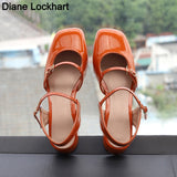 Niulatu Flats Vintage Square Toe Buckle Band Women Casual Loafers Flat Shoes Woman Ballerina Slip On Shallow Solid Moccasins DJSE