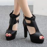 Niulatu Dropship Big Size 50 Thick High Heels Woman Shoes Sexy Peep Toe Platform Summer Sandals Women Office Sandals DJSE