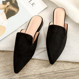 Niulatu 2025 Autumn Woman Mules Without Heels Half Slippers Sandalias Loafers Ballet Flats Zapatos Mujer Calzado Women Shoes 33 DJSE