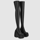 Niulatu Women Ankle Short Boots Wedges Shoes For Woman Goth Design Grunge Fashion Motorcycle Booties Big Size 43 DJSE