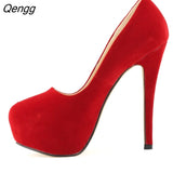Niulatu women pumps flock 14cm high heels women shoes Pointed Toe Thin Heels valentine Wedding Dress Shoes luxury designer DJSE