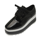 Niulatu Spring New Women Flat Platform Shoes Slip On Moccains Ladies Casual Shoes Woman Thick Sole Brogue Creepers Sneakers DJSE