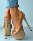 Niulatu Sexy Open Toe Platform High Heels women's Pumps Summer Sandals Slip On Party Weddding Dress women's Shoes DJSE
