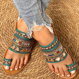 Niulatu Women Shoes Summer Greek Style Boho Folk-Custom Ladies Flat Slippers Casual Breathable Comfortable Beach Women Sandals DJSE
