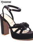 Niulatu Chunky Heels Sandals 2025 Brand New Spring Summer Fashion Ankle Strap comfy Walking Office Lady Woman Shoes DJSE