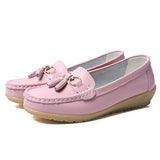 Niulatu Woman Flat Female Moccasins Tassel Loafers Ladies Wedges Women Solid Comfort Mom Shoes Women's Footwear Plus Size 44 DJSE
