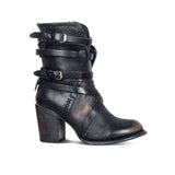 Niulatu Gothic Style Buckle Strap Round Toe Boots Women Shoes Zipper Boots Street haulage motor mujer zapatos fg45 DJSE