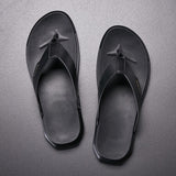 Niulatu New Summer Men's Leather Slippers High Quality Soft Flip Flops Fashion Handmade Beach Slippers Non-slip Shoes Sandals Hot DJSE