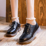 Niulatu Women Oxfords Women's shoes Ladies PU Leather Solid Shoes Female Round Toe Sewing Comfortable Footwear Lolita Shoes 2025 DJSE