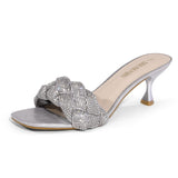 Niulatu Women¡¯s Stilettos Heels Open Square Toe Comfort Low Kitten Heels Sexy Dress Pumps Sandals Party Daisy Shoes Woman DJSE