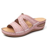 Niulatu Women Sandals Shoes Mixed Color Comfy Orthopedic Ladies Summer Slides Retro Wedges New Luxury Designer Female Footwear DJSE