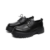 Niulatu Platform Men Casual Leather Shoes Designer Fashion Thick Sole Martin Shoes Classic High Quality Black Business Shoes for Men DJSE