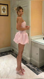 Cute A Line Sweetheart Pink Satin Mini Short Formal 8th Grade Homecoming Dresses Summer Middle School Hoco Dress 18th Birthday Outfits HZ1214