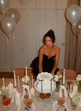 Sexy Ball Gown Little Black Dress Chiffon Mini Short Formal 8th Grade Homecoming Dresses Summer Middle School Hoco Dress 20th Birthday Outfits HZ1214